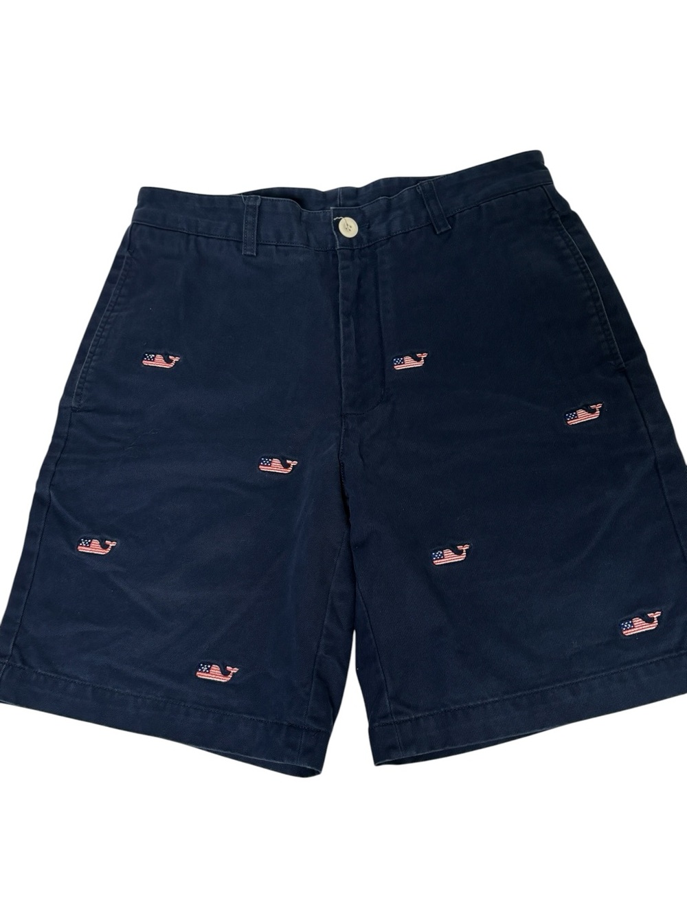 Vineyard Vines Navy Embroidered Whale Shorts Men’s Size 30 American Flag - Picture 2 of 9